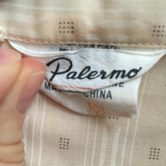 Vintage 2-Piece PJ/Pyjama Set - Light Buttercream Yellow with Brown Detailing - Picture 3 of 11